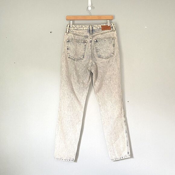 Sezane Jeans Womens Size 29 High Rise Denim The Blue Green Jean Bleach NEW - Picture 2 of 7
